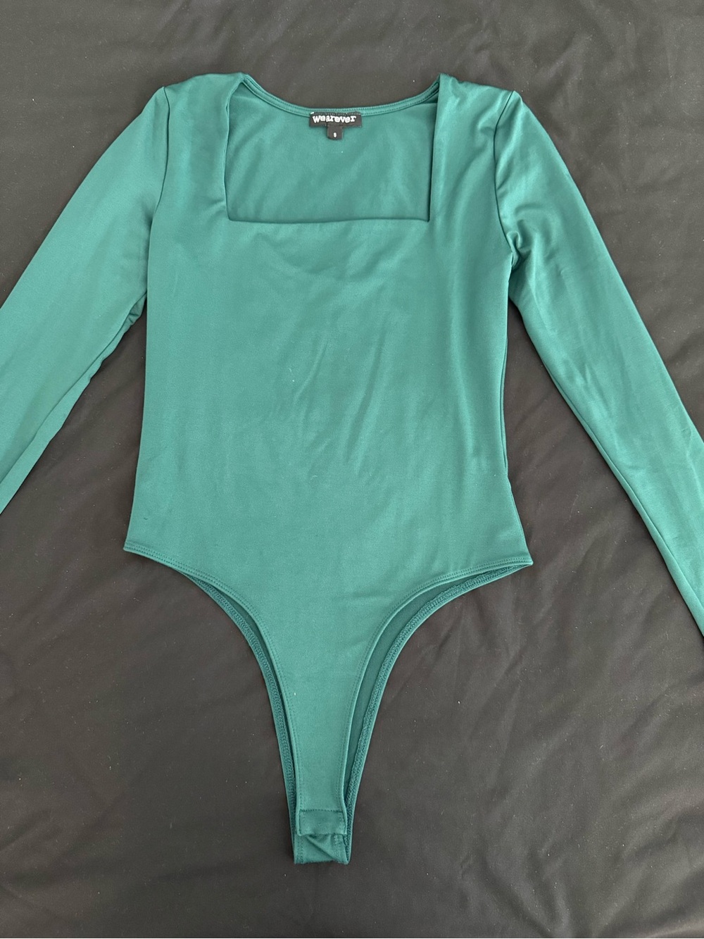 Emerald Green Long-Sleeve One-Piece Bodysuit